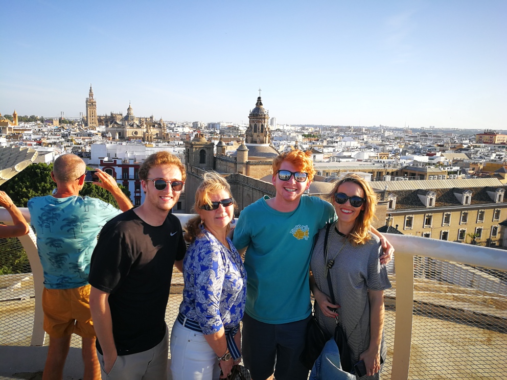 Students enjoy time in Seville With host family