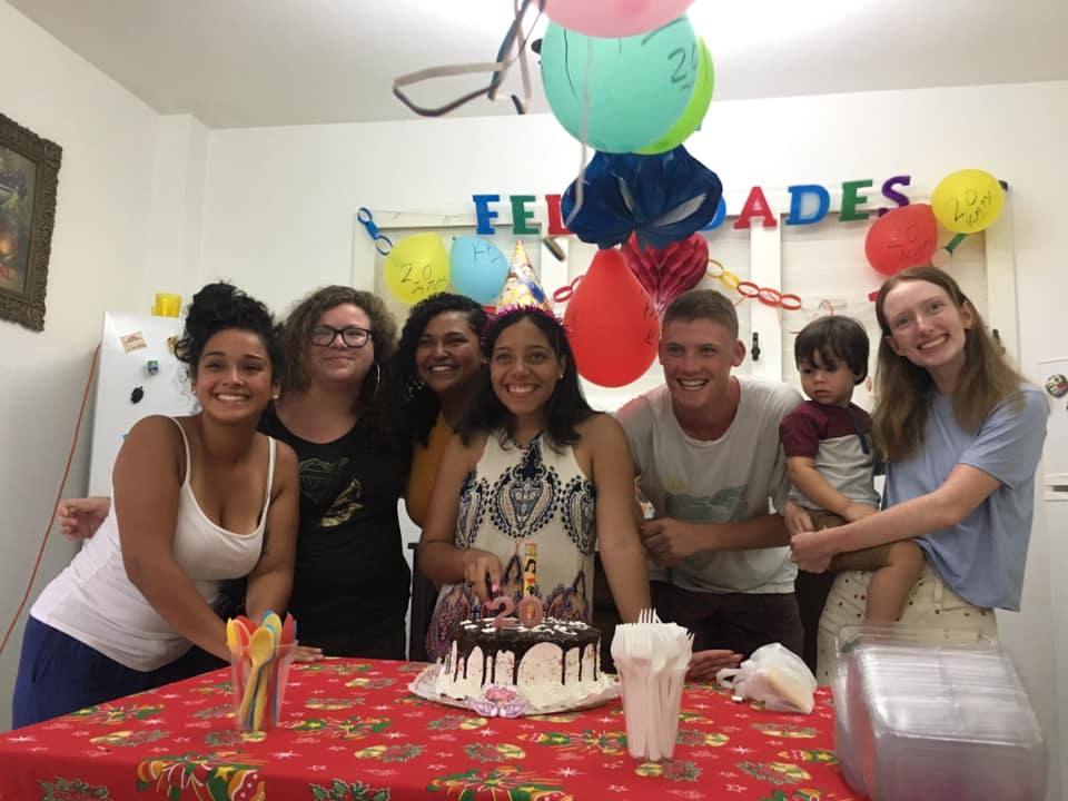 Students In Cuba Celebrating A Birthday With Local Friends And Host Family