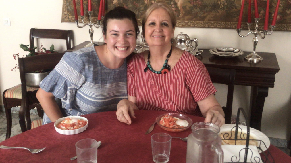 Study Abroad Student With Her Host Mom In Seville
