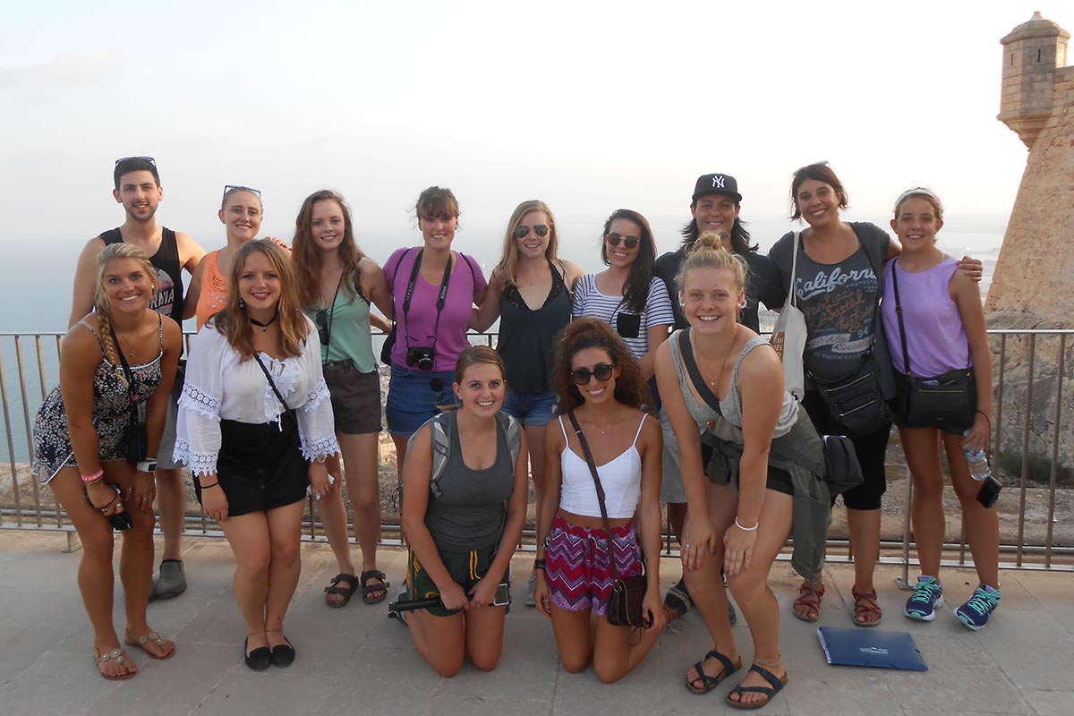Students Studying Abroad Posing For A Photo