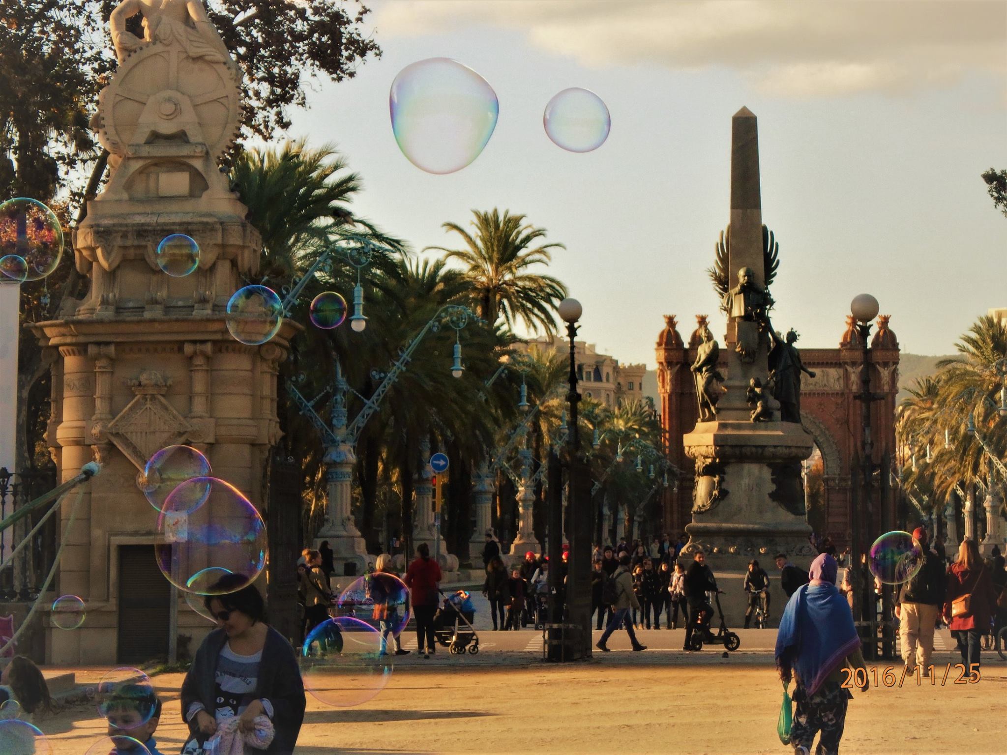 Bubbles In The Air In Barcelona