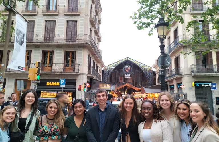 students enjoy a day on the town in Barcelona