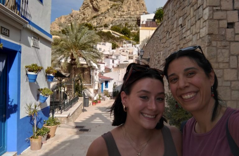 Student and host mother explore the beautiful Santa Barbara Castle: