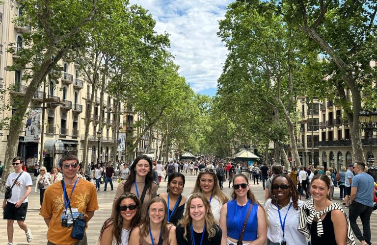 students enjoy freetime out and about in barcelona