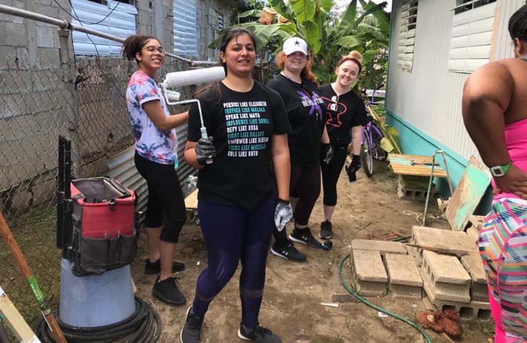 Rutgers University Students On A Service Trip To San Juan, Puerto Rico After Hurricane Maria