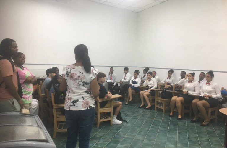Students in a Classroom In Havana
